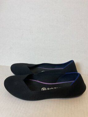 Rothy's Ballet Flat 8 Black Rounded Toe